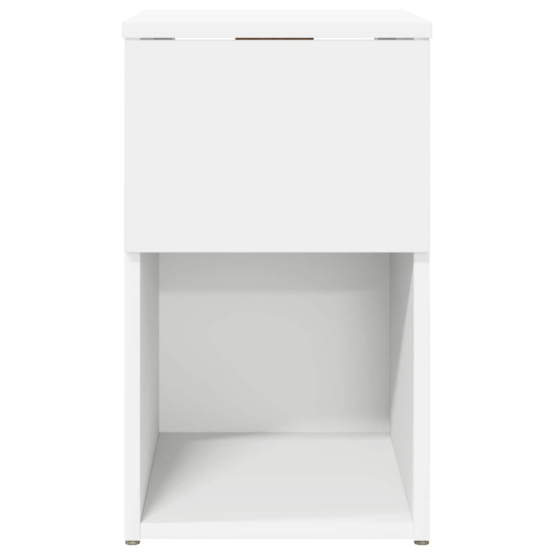 Sengeskab 2 pcs Hvid 29 x 31,5 x 49 cm Konstrueret træ