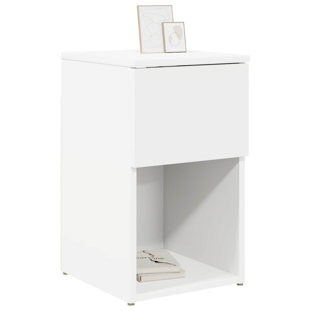 Sengeskab 2 pcs Hvid 29 x 31,5 x 49 cm Konstrueret træ