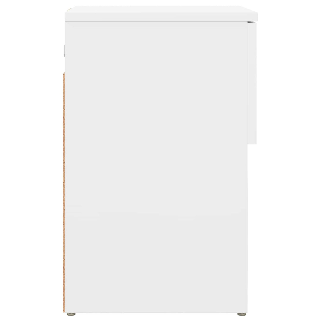 Sengeskab 2 pcs Hvid 29 x 31,5 x 49 cm Konstrueret træ