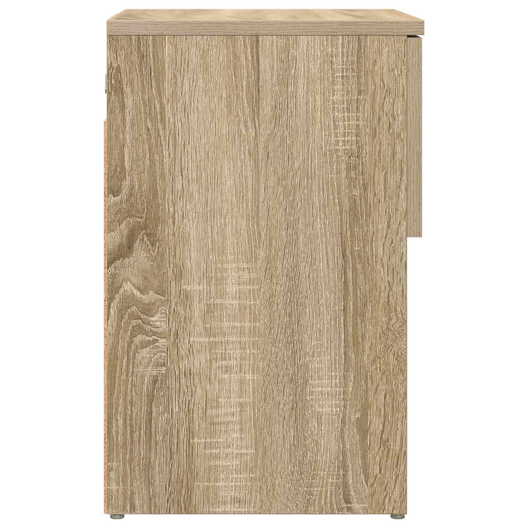 Sengeskab 2 pcs Sonoma-eg 29 x 31,5 x 49 cm Konstrueret træ