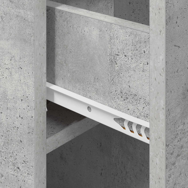 Sengeskab 2 pcs Betongrå 29 x 31,5 x 49 cm Konstrueret træ