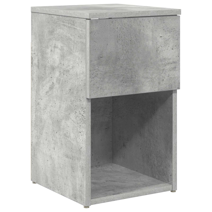 Sengeskab 2 pcs Betongrå 29 x 31,5 x 49 cm Konstrueret træ