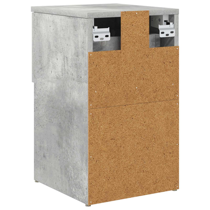 Sengeskab 2 pcs Betongrå 29 x 31,5 x 49 cm Konstrueret træ