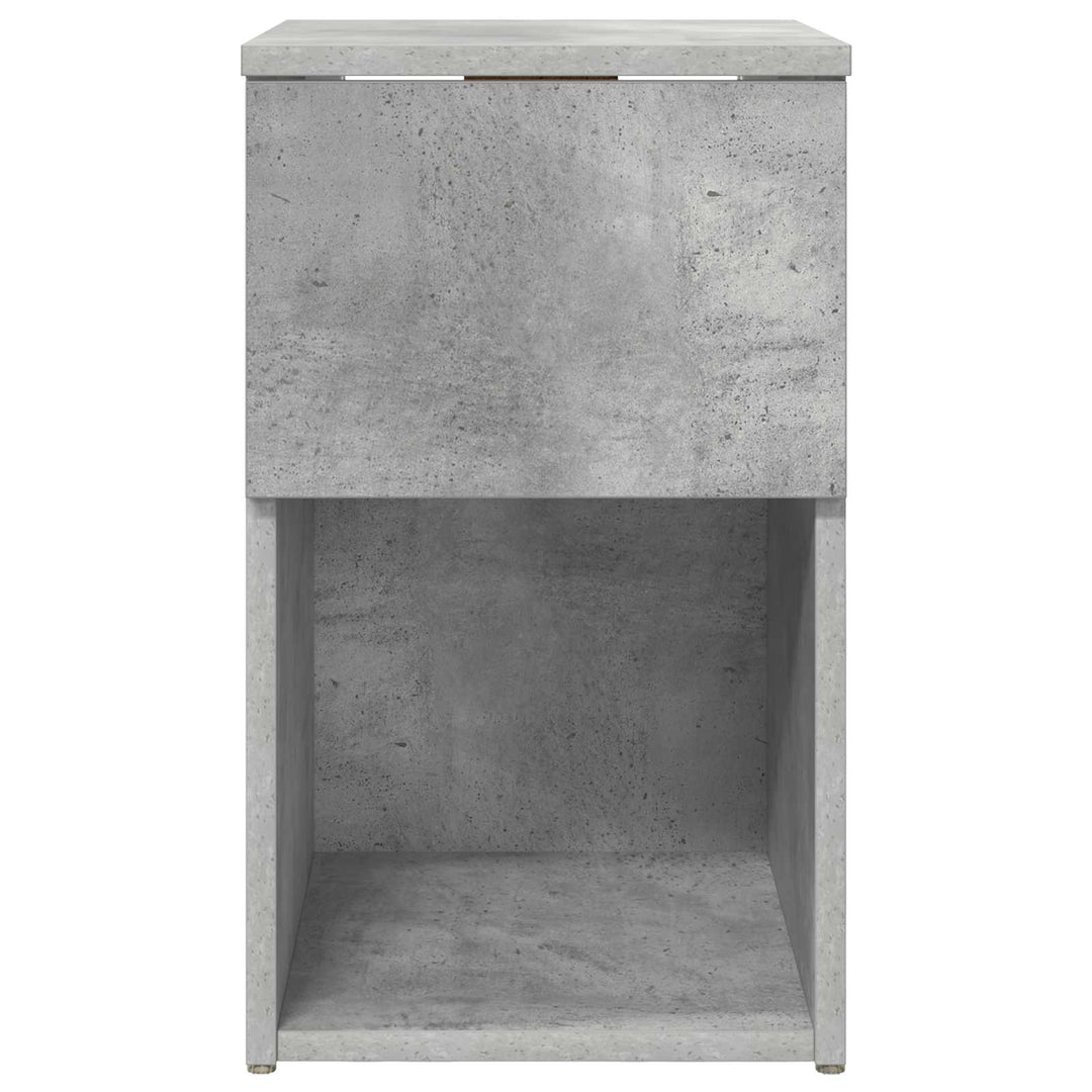 Sengeskab 2 pcs Betongrå 29 x 31,5 x 49 cm Konstrueret træ