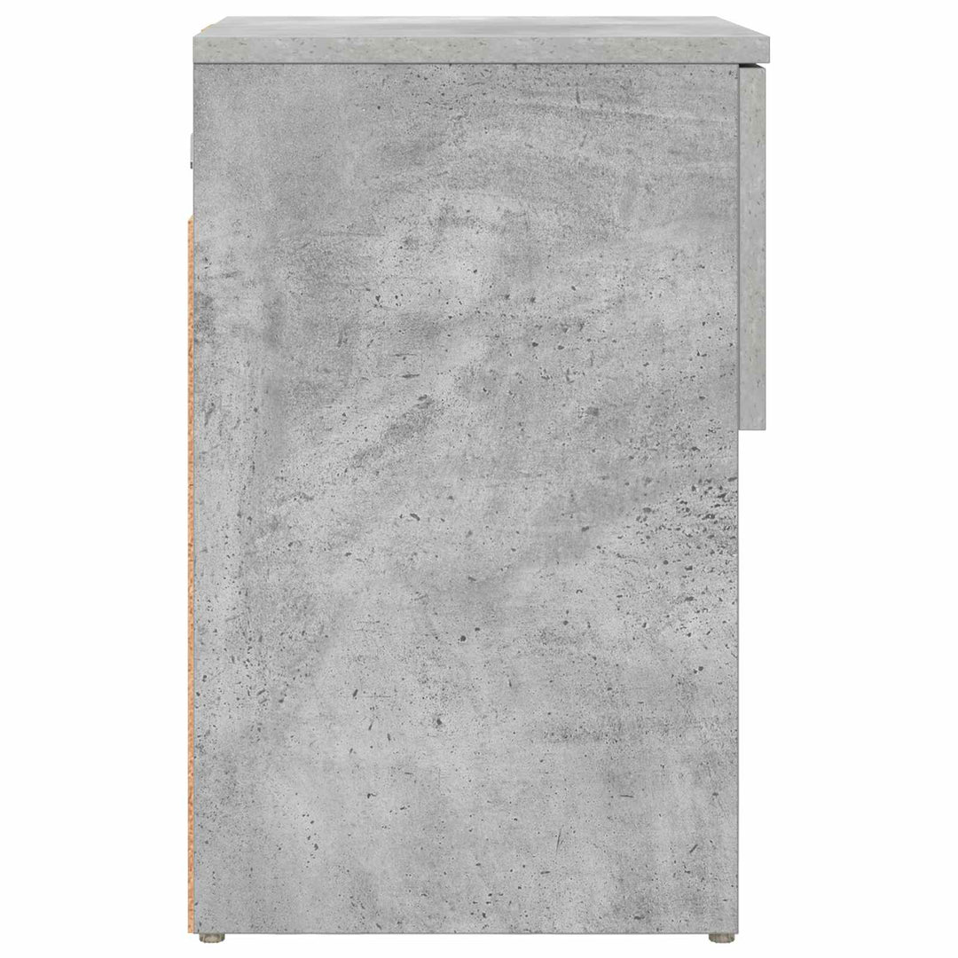 Sengeskab 2 pcs Betongrå 29 x 31,5 x 49 cm Konstrueret træ