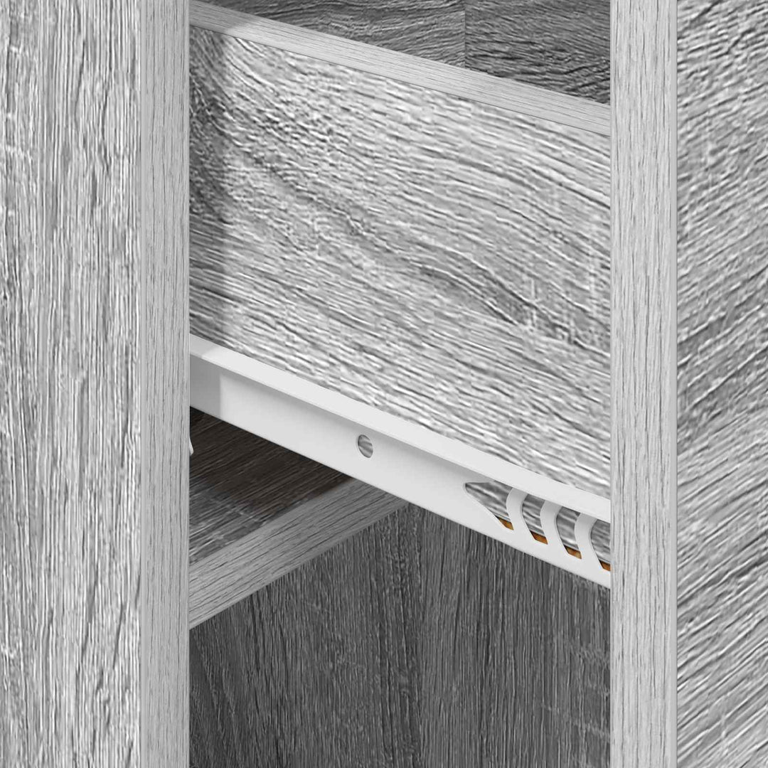Sengeskab 2 pcs Grå sonoma-eg 29 x 31,5 x 49 cm Konstrueret træ