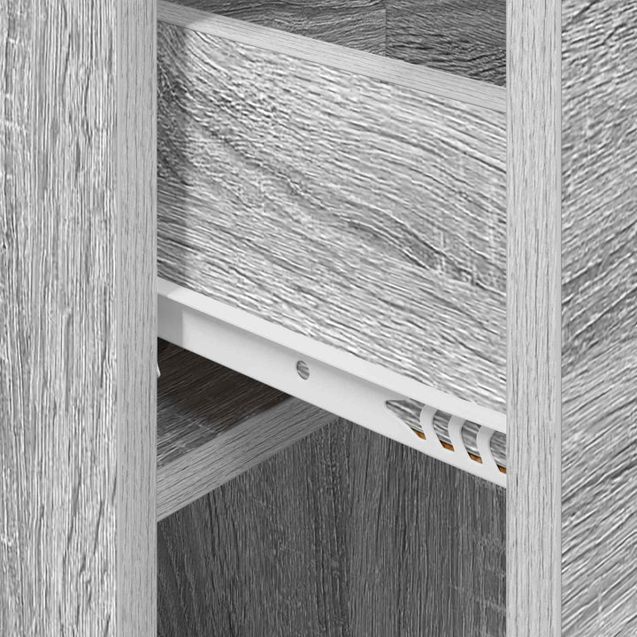 Sengeskab 2 pcs Grå sonoma-eg 29 x 31,5 x 49 cm Konstrueret træ