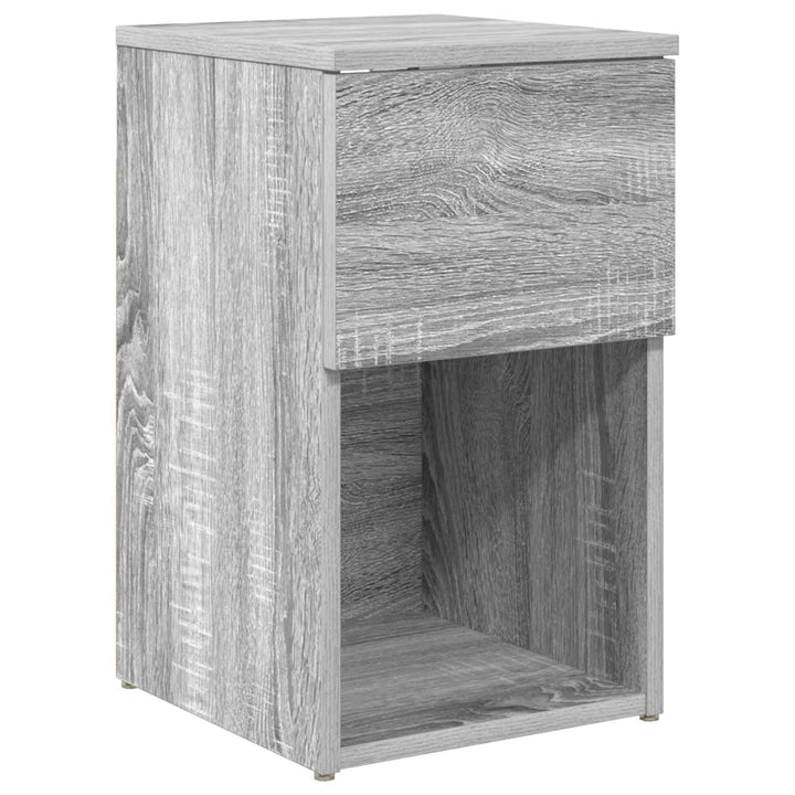 Sengeskab 2 pcs Grå sonoma-eg 29 x 31,5 x 49 cm Konstrueret træ