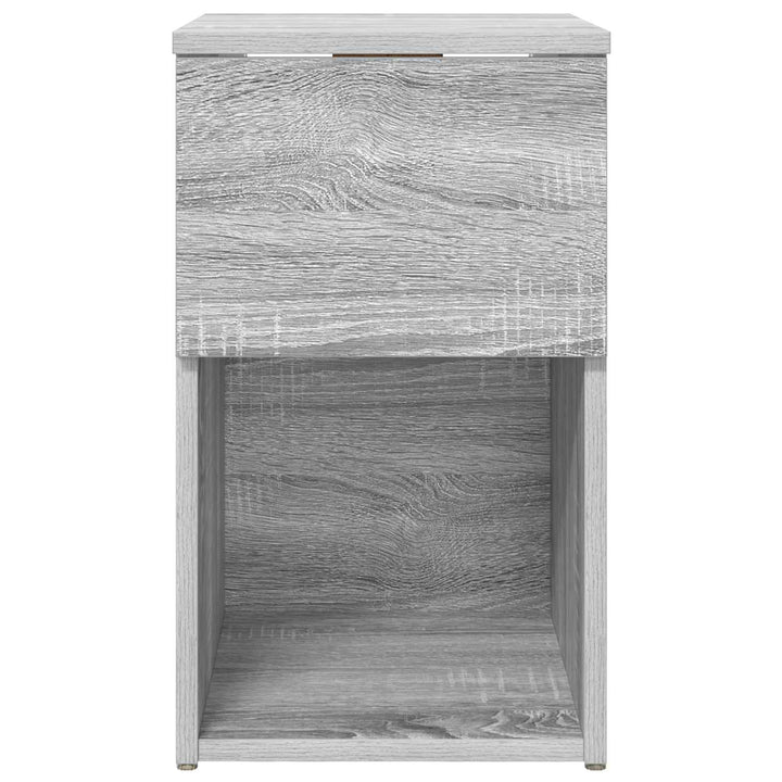 Sengeskab 2 pcs Grå sonoma-eg 29 x 31,5 x 49 cm Konstrueret træ