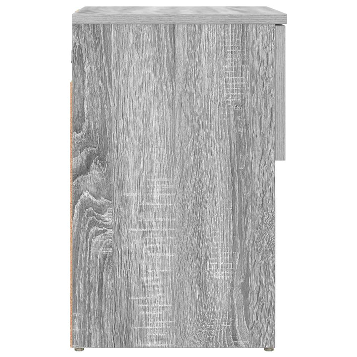 Sengeskab 2 pcs Grå sonoma-eg 29 x 31,5 x 49 cm Konstrueret træ