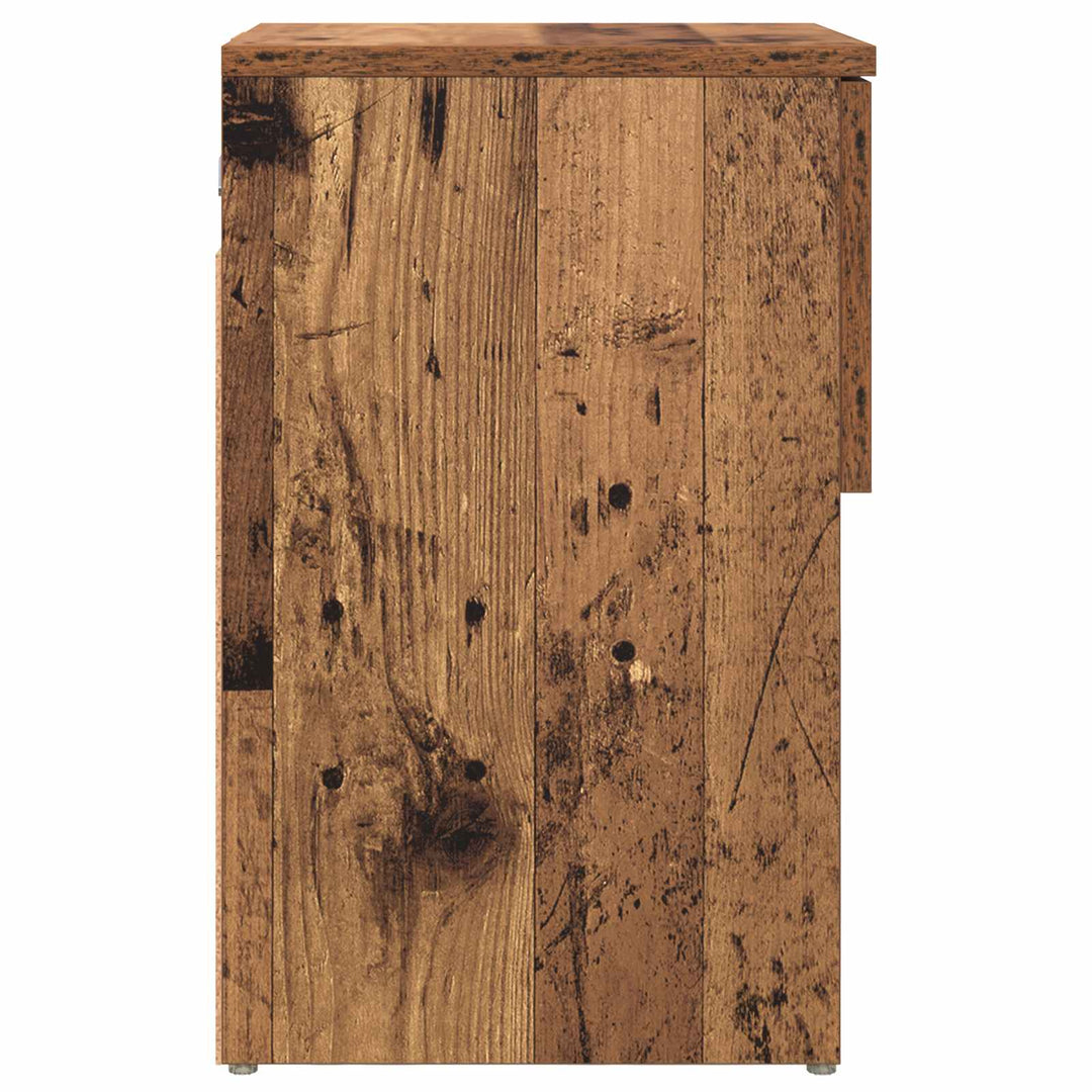 Sengeskab 2 pcs Gammelt træ 29 x 31,5 x 49 cm Konstrueret træ