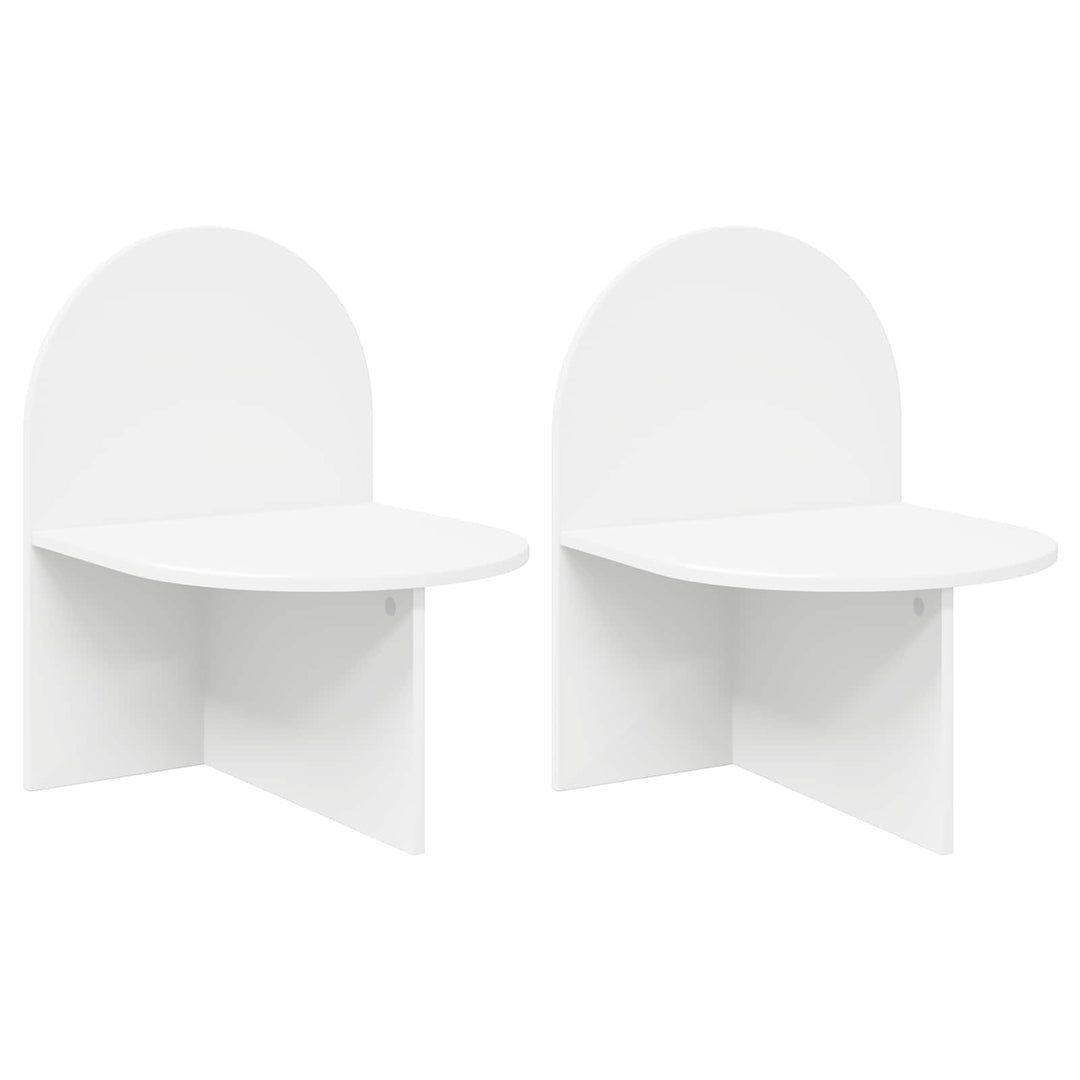 Sengebord 2 pcs Hvid 48 x 49 x 65 cm Konstrueret træ
