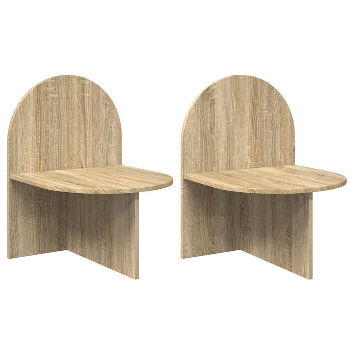 Sengebord 2 pcs Sonoma-eg 48 x 49 x 65 cm Konstrueret træ