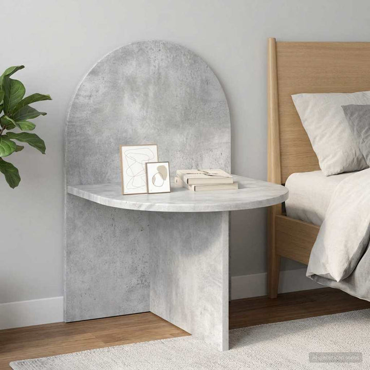 Sengebord 2 pcs Betongrå 48 x 49 x 65 cm Konstrueret træ