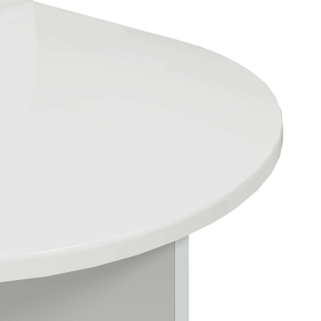 Sengebord 2 pcs Hvid højglans 48 x 49 x 65 cm Konstrueret træ