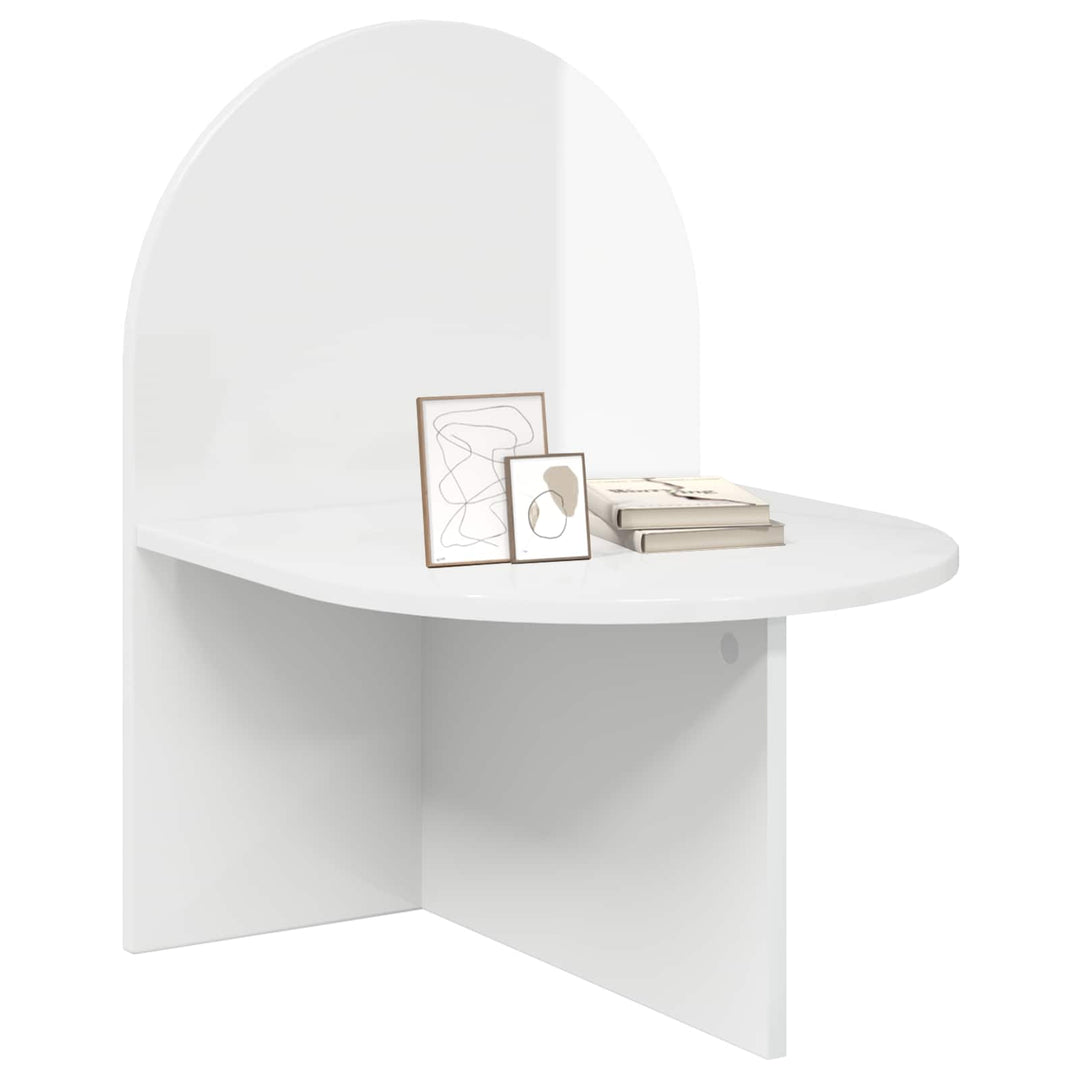 Sengebord 2 pcs Hvid højglans 48 x 49 x 65 cm Konstrueret træ