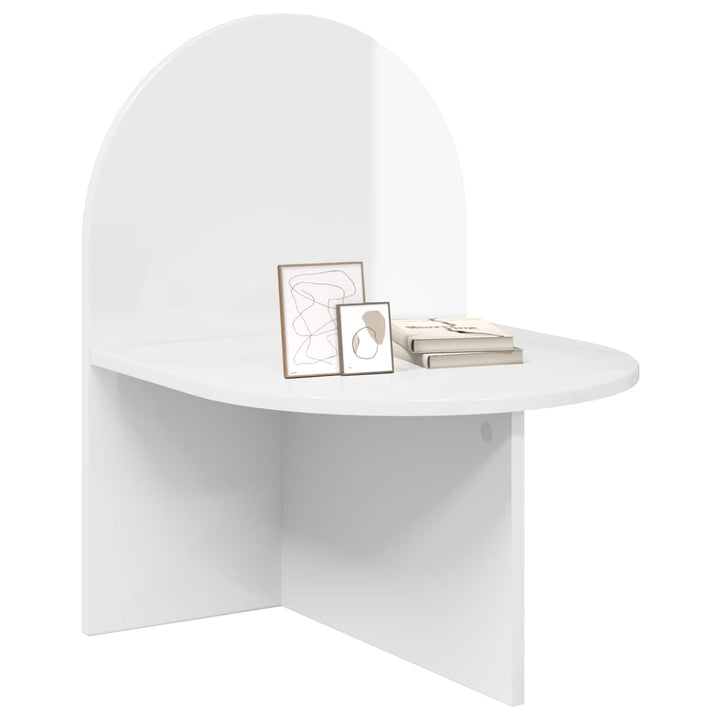 Sengebord 2 pcs Hvid højglans 48 x 49 x 65 cm Konstrueret træ