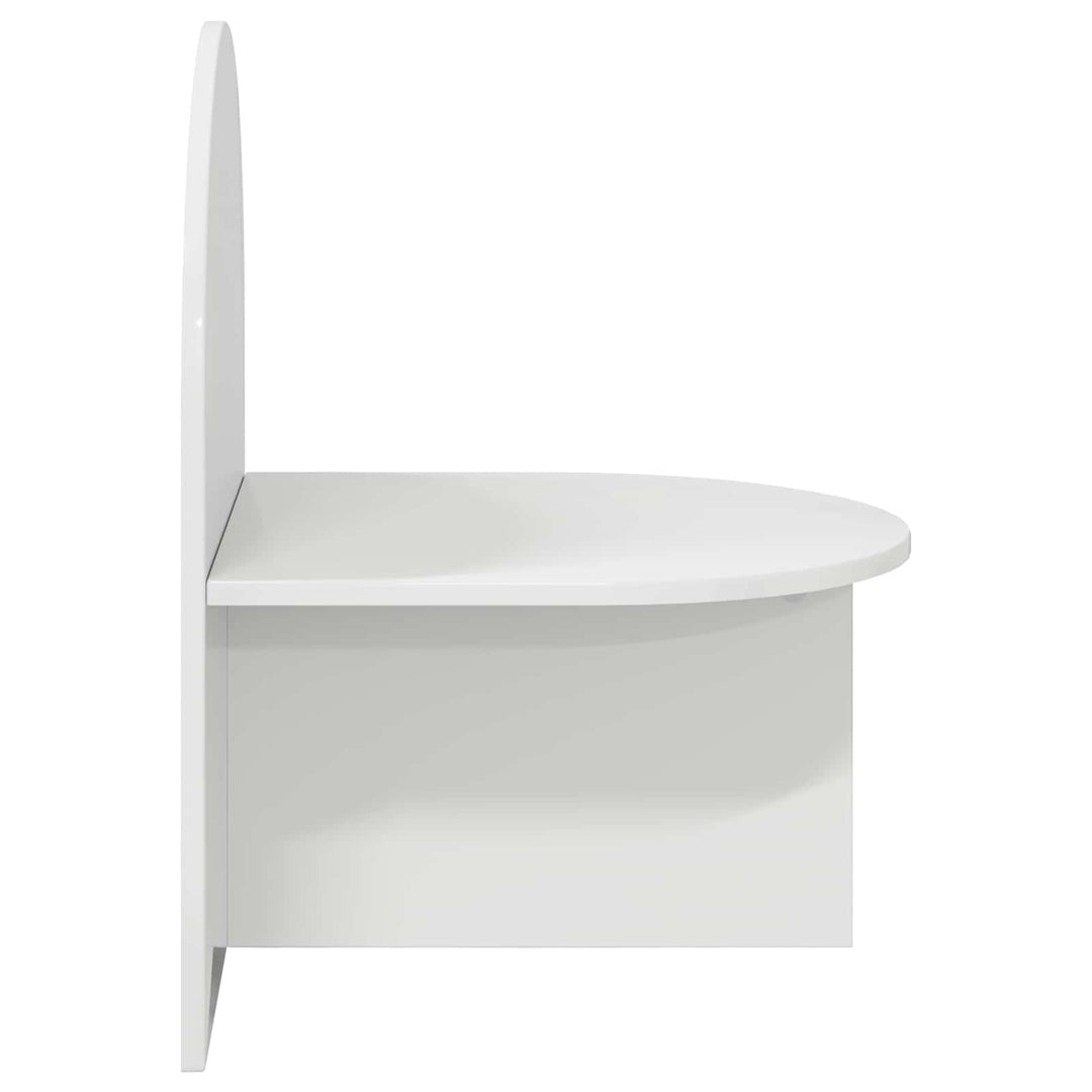 Sengebord 2 pcs Hvid højglans 48 x 49 x 65 cm Konstrueret træ