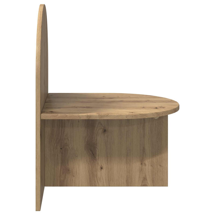 Sengebord 2 pcs Artisan-eg 48 x 49 x 65 cm Konstrueret træ
