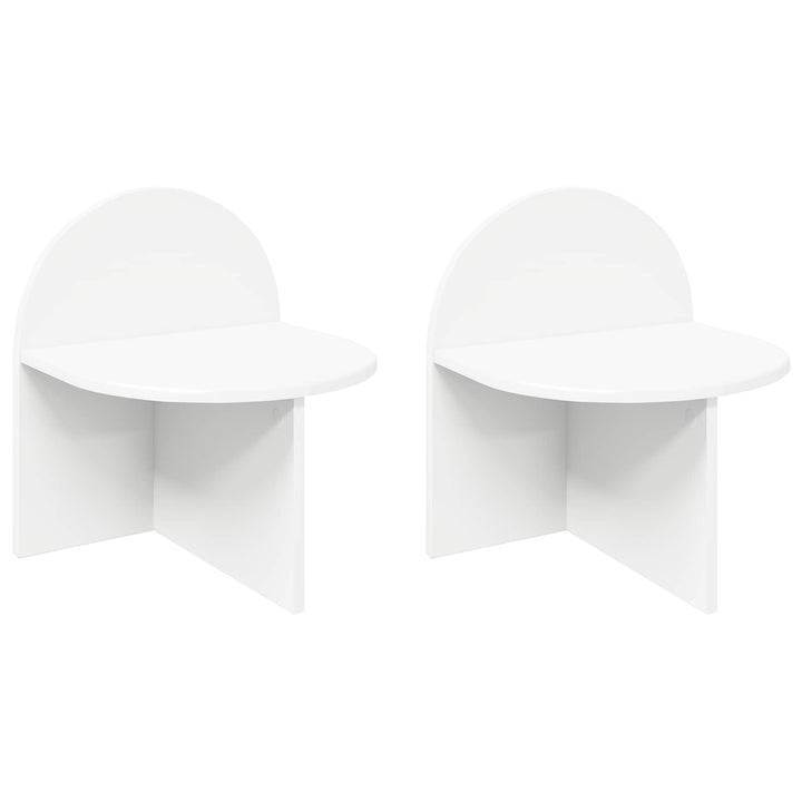 Sengebord 2 pcs Hvid 40 x 35,5 x 45,5 cm Konstrueret træ