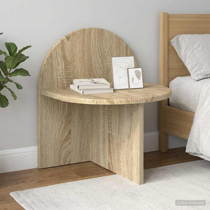 Sengebord 2 pcs Sonoma-eg 40 x 35,5 x 45,5 cm Konstrueret træ