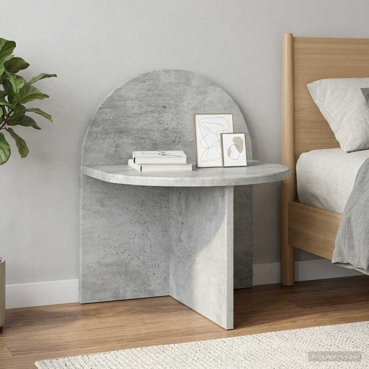 Sengebord 2 pcs Betongrå 40 x 35,5 x 45,5 cm Konstrueret træ