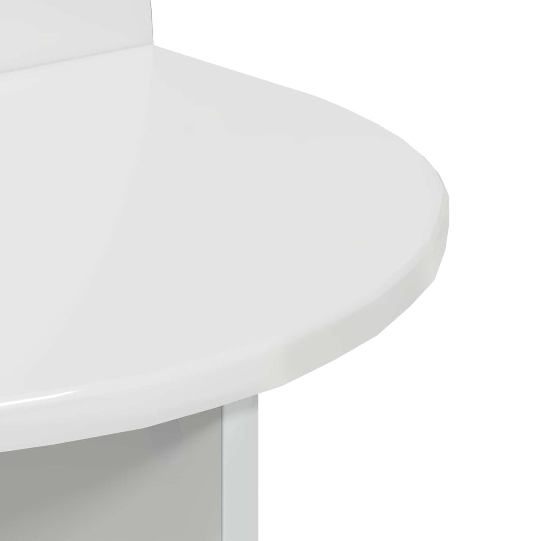 Sengebord 2 pcs Hvid højglans 40 x 35,5 x 45,5 cm