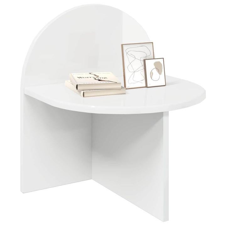 Sengebord 2 pcs Hvid højglans 40 x 35,5 x 45,5 cm
