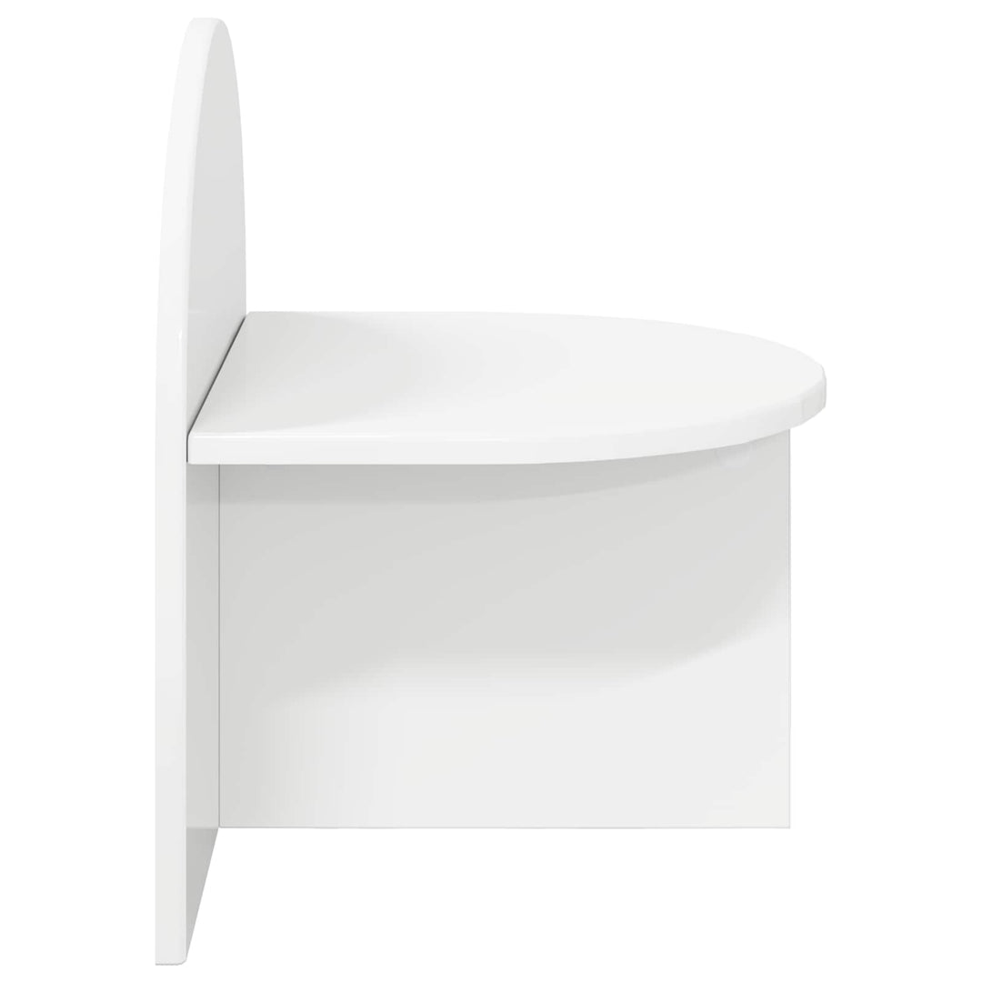 Sengebord 2 pcs Hvid højglans 40 x 35,5 x 45,5 cm
