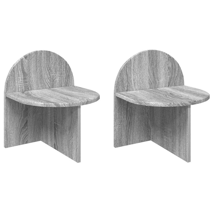 Sengebord 2 pcs Grå sonoma-eg 40 x 35,5 x 45,5 cm