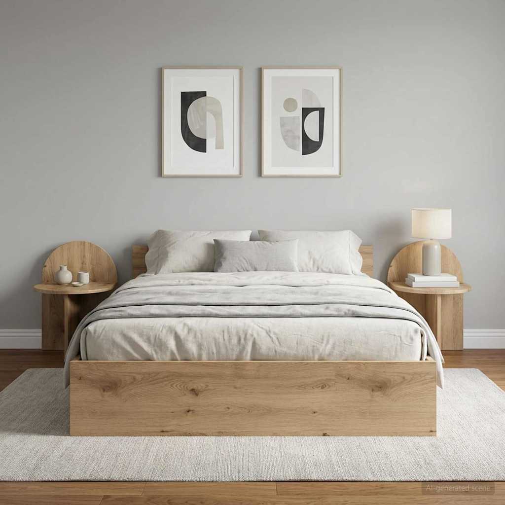 Sengebord 2 pcs Artisan-eg 40 x 35,5 x 45,5 cm Konstrueret træ