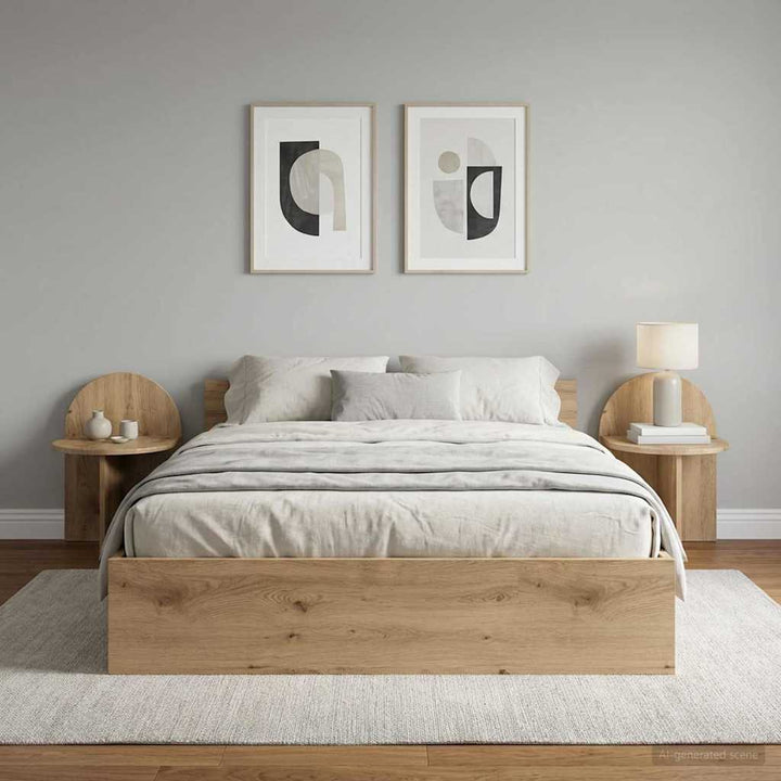 Sengebord 2 pcs Artisan-eg 40 x 35,5 x 45,5 cm Konstrueret træ