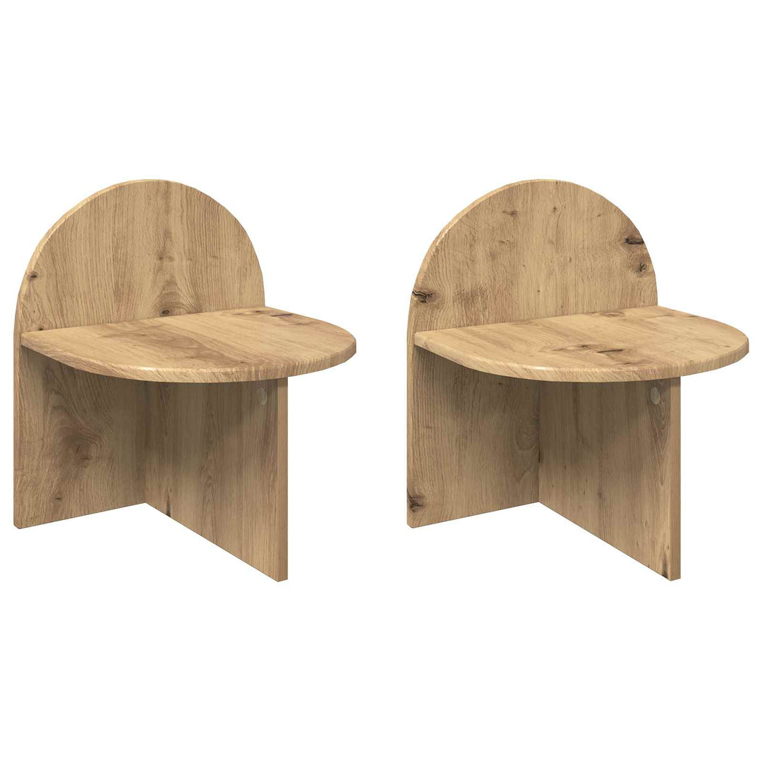 Sengebord 2 pcs Artisan-eg 40 x 35,5 x 45,5 cm Konstrueret træ