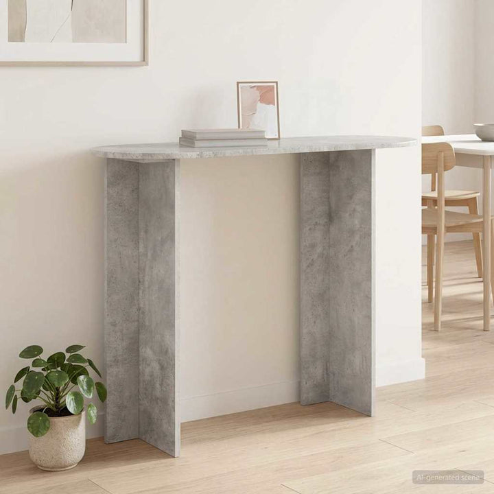 Konsolbord Betongrå 100 x 39,5 x 75 cm Konstrueret træ