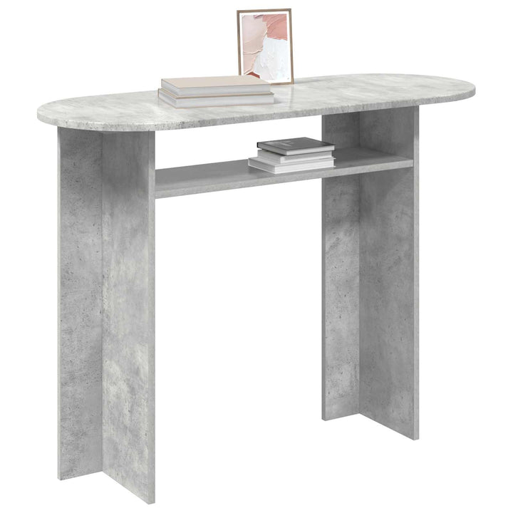 Konsolbord Betongrå 100 x 39,5 x 75 cm Konstrueret træ