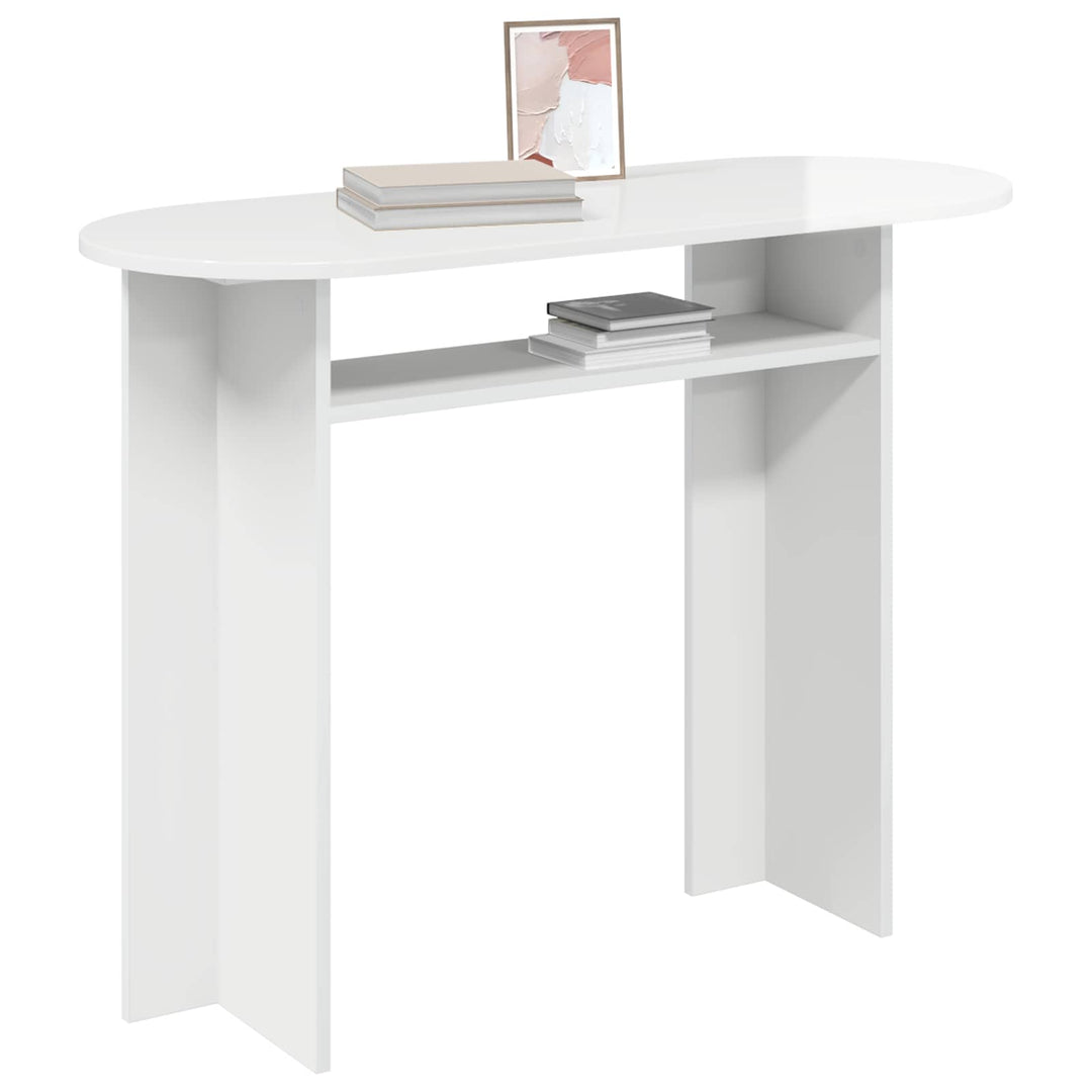 Konsolbord Hvid højglans 100 x 39,5 x 75 cm Konstrueret træ