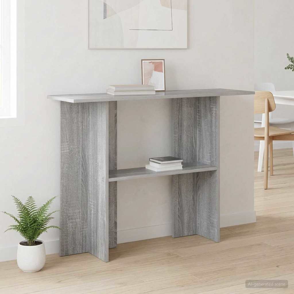Konsolbord Grå sonoma-eg 100 x 30 x 75 cm Konstrueret træ