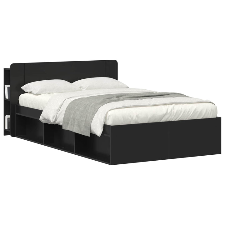 Hovedgærde Skab Sort 135 x 18,5 x 80 cm Konstrueret træ