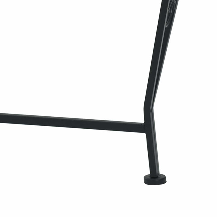 Træ Bænk Ø 160 x 89 cm Stål Sort Rund