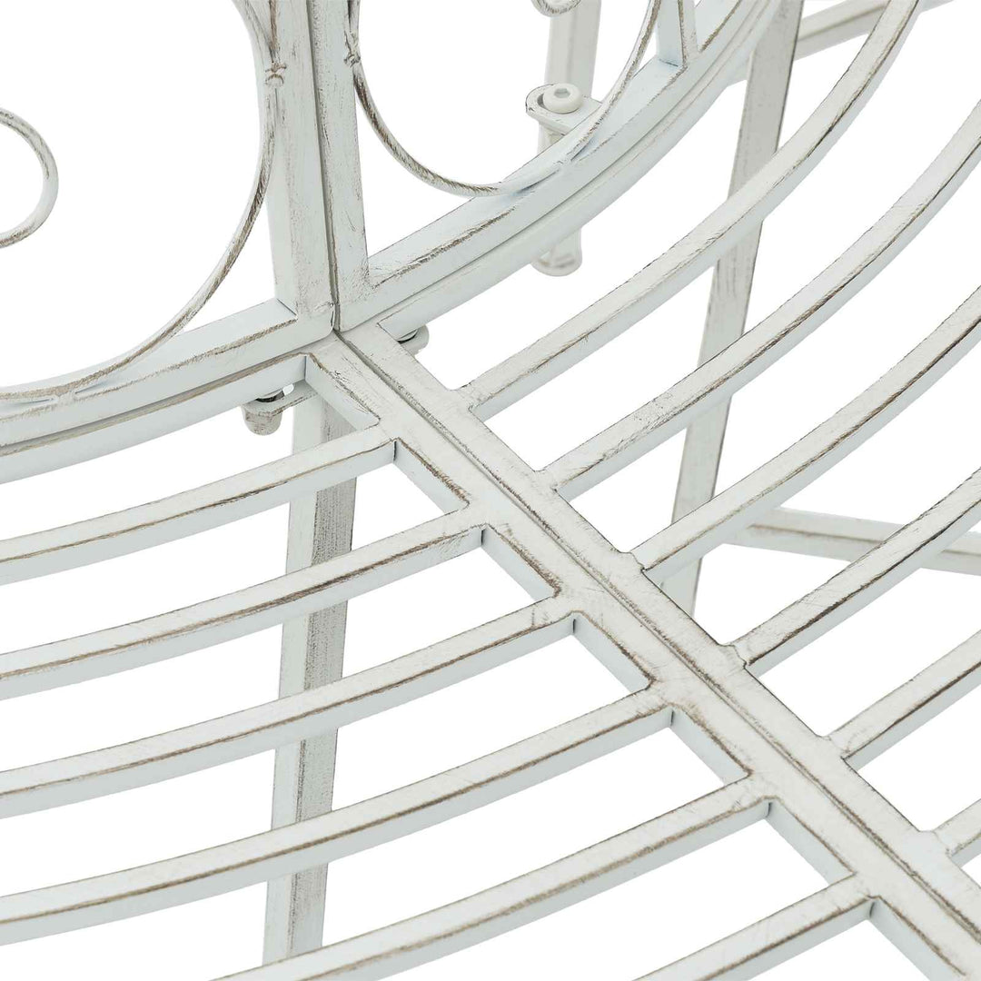 Træ Bænk 4-Antal sæder 160 x 80 x 89 cm Stål Antik hvid