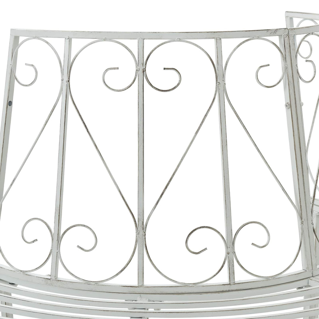 Træ Bænk 4-Antal sæder 160 x 80 x 89 cm Stål Antik hvid