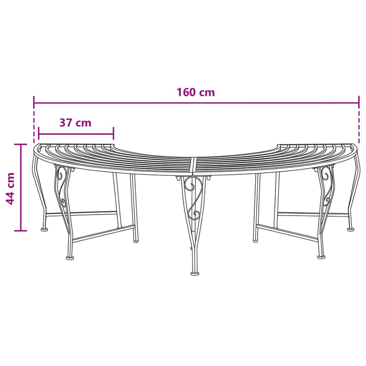 Træ Bænk 4-Antal sæder 160 x 80 x 44 cm Stål Antik Brun