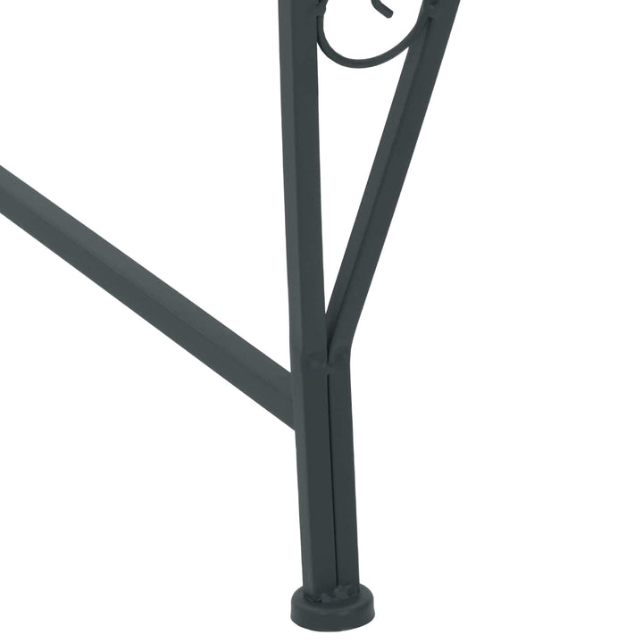 Træ Bænk 4-Antal sæder 160 x 80 x 89 cm Stål Sølvgrå halvrund