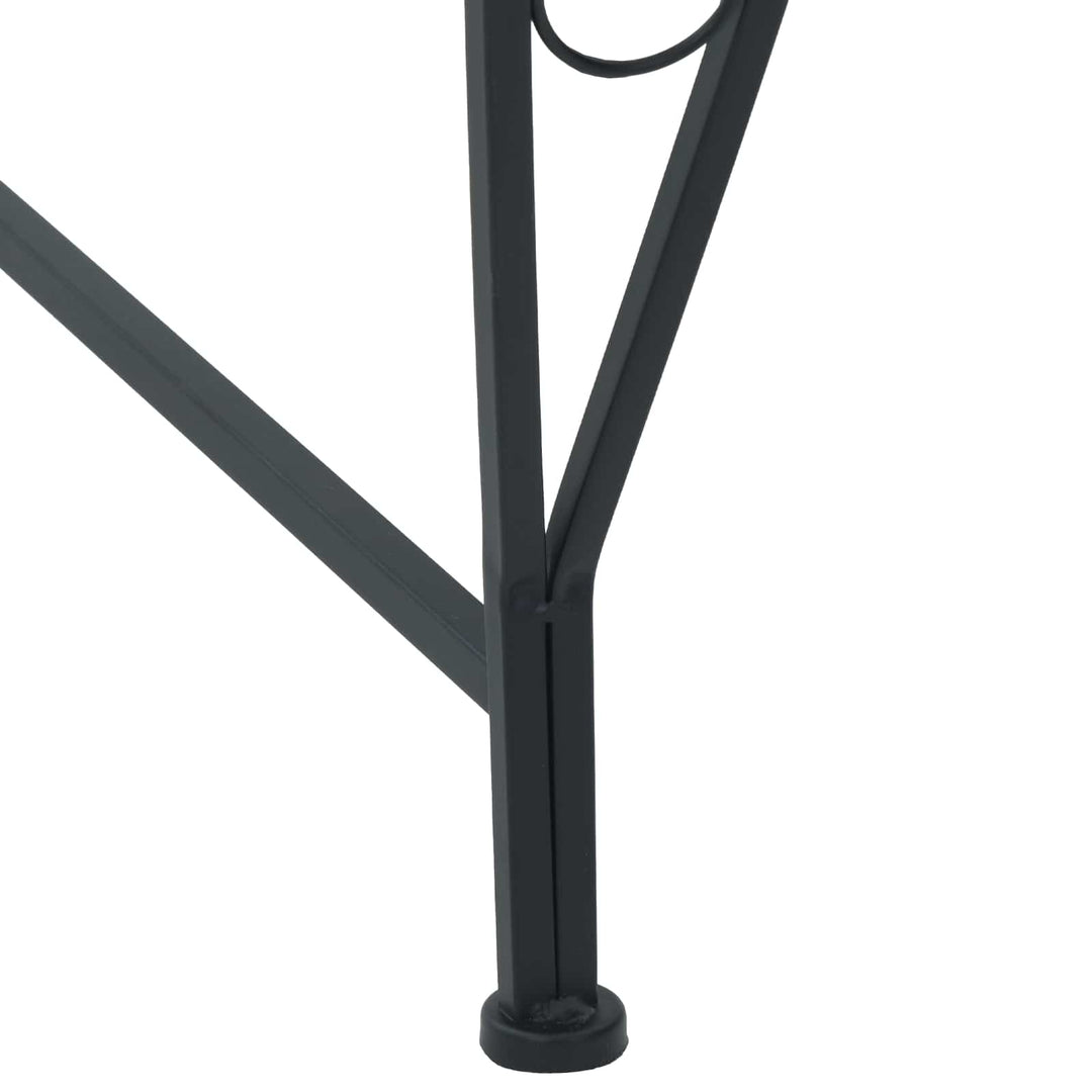 Træ Bænk 4-Antal sæder 160 x 80 x 89 cm Stål Sort halvrund