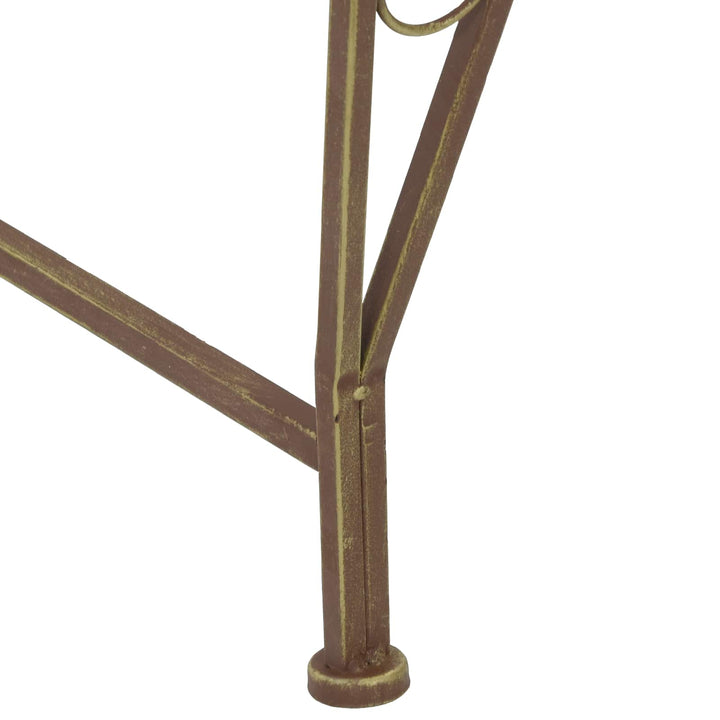 Træ Bænk 4-Antal sæder 160 x 80 x 89 cm Stål Antik Brun