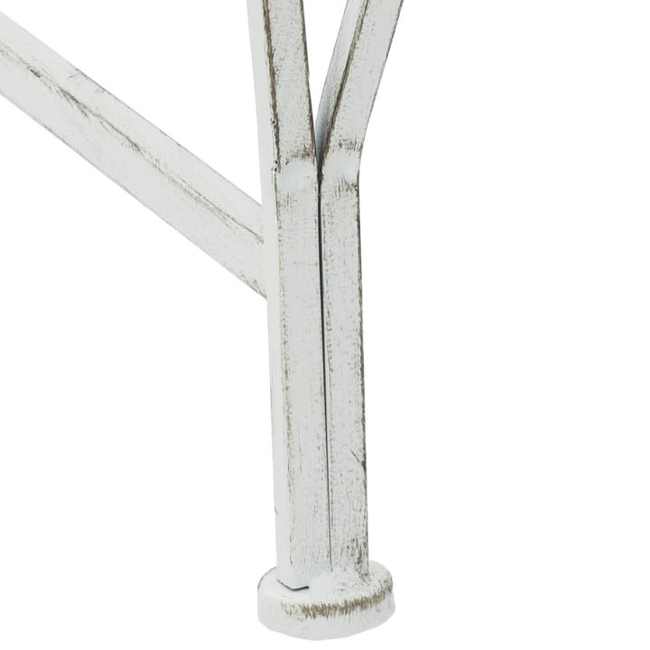 Træ Bænk 4-Antal sæder 160 x 80 x 89 cm Stål Antik hvid