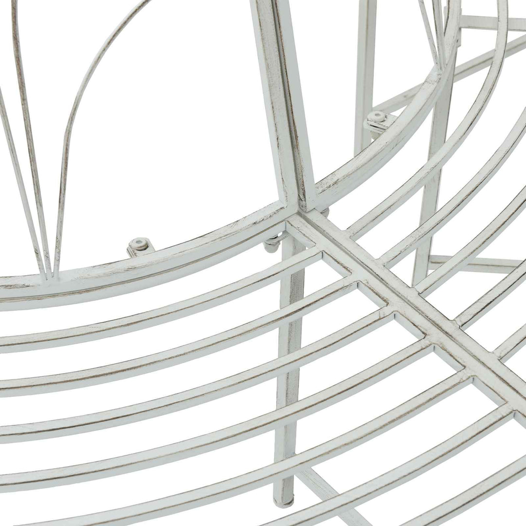 Træ Bænk 4-Antal sæder 160 x 80 x 89 cm Stål Antik hvid