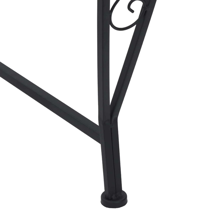 Træ Bænk 4-Antal sæder 160 x 80 x 89 cm Stål Sort halvrund