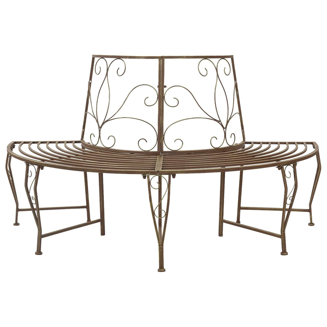 Træ Bænk 4-Antal sæder 160 x 80 x 89 cm Stål Antik Brun