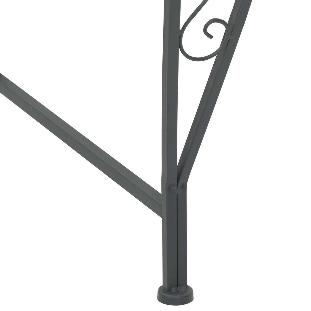 Træ Bænk 8-Antal sæder Ø 160 x 89 cm Stål Sølvgrå Rund